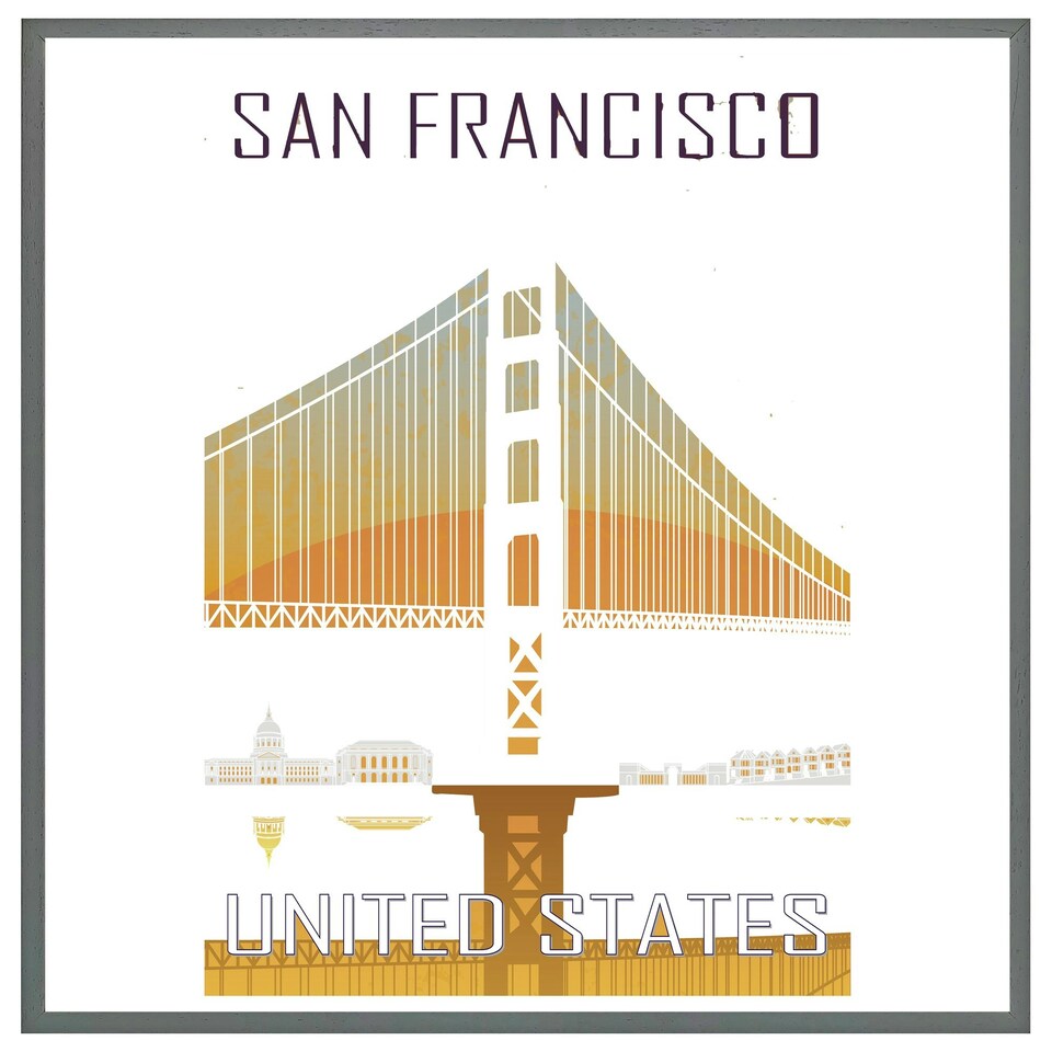 image 1 of San francisco (Picture Frame) Brown | XL