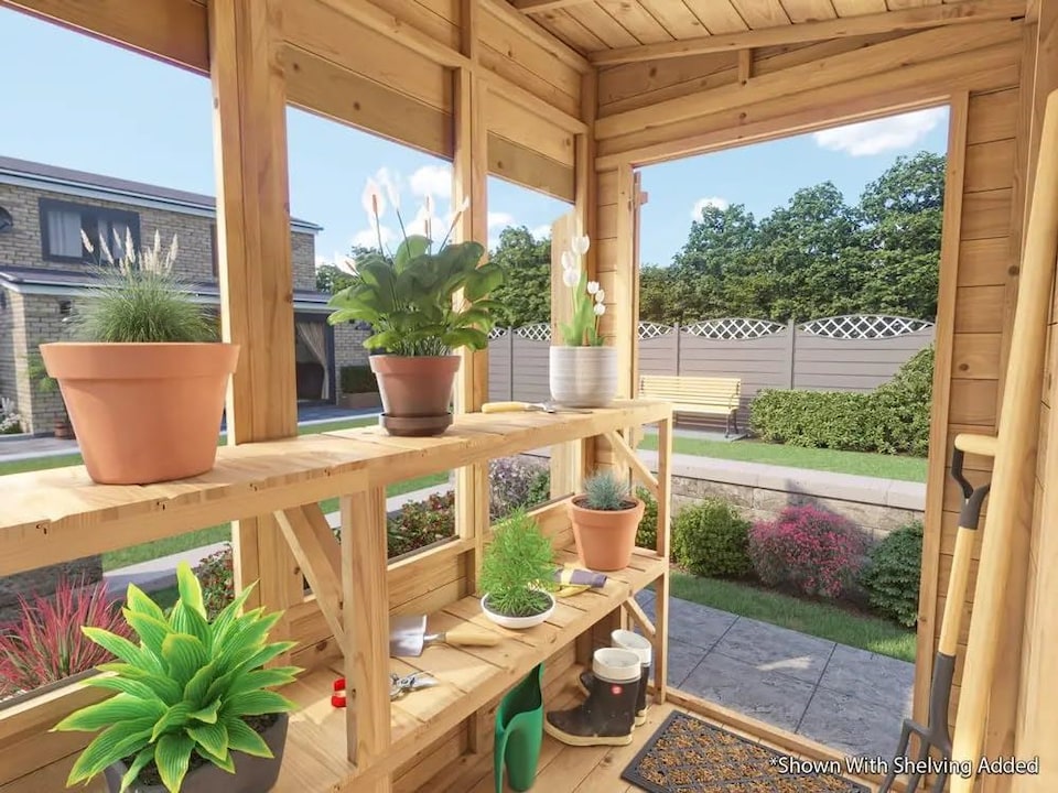 image 1 of Dunster House Potting Shed Apex Roof W4' x D6' (W1.2m x D1.8m) Superfelt, Overlord Modular