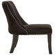 image 3 of Interiors by Premier Black Velvet Dining Chair, Curved High Back Office Chair, Aesthetic Velvet Accent chair for Living Room