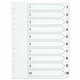 image 1 of A4 1-10 Index Multi-punched Polypropylene White