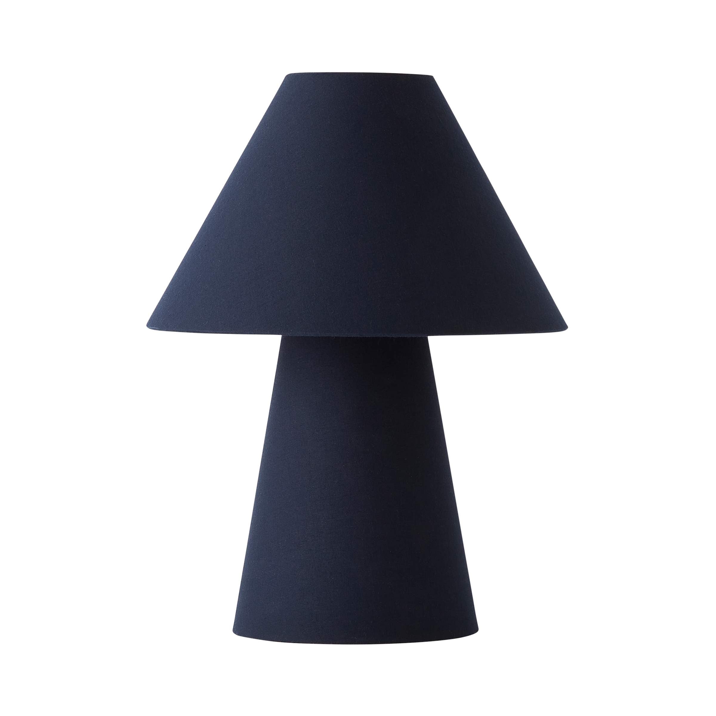 ValueLights Freddie Navy Blue Full Fabric Tapered Lamp Shade Table Lamp