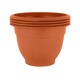 image 1 of Bell Pot 4x 48cm Round Plastic Garden Planter Orange
