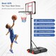 image 7 of COSTWAY Basketball Backborad Hoop Net Set 193-248cm Black | Standard