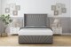 image 1 of Sloomy Rutherford Pewter Dumfries Divan Bed With Mattress 2 Drawers Footend With 54" Wingback Headboard & 12" Matching Footboard 4'6 Double | Grey | Pewter | Double | 1