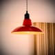 image 3 of ValueLights Civic Red Metal Fit Ceiling Pendant Light Shade and Bulb