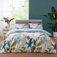 image 1 of Aruba Tropical Floral Reversible Duvet Cover Set | Green