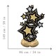 image 5 of Black & Gold Star Cluster Airloonz Air Fill Giant Foil Balloon 149cm / 59 in