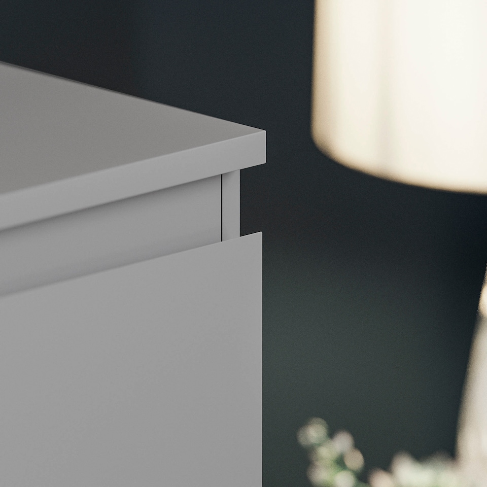 image 1 of Vida Designs Denver 3 Drawer Chest of Drawers Bedroom Storage, Grey