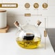 image 4 of GEEZY Oil and Vinegar Dispenser Bottle Glass Olive Oil Pourer Dual Chambers 490ml
