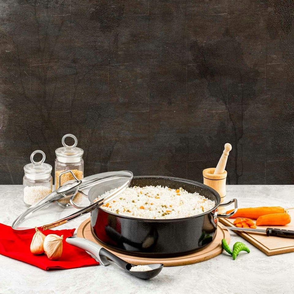 image 1 of Zest Gusto Collection Non-Stick Granite Shallow Casserole - 26 cm Shallow Casserole (3.4 Lt)