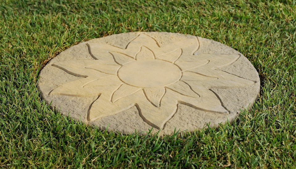 image 1 of Celestial Sun Round Stepping Stone 450mm  Antique/Barley - Full Pallet of 25 - Bowland Stone