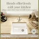 image 4 of Fireclay 595mm Single Bowl Belfast Butler Sink with Basket Strainer Waste & Mono Kitchen Mixer Tap by Balterley