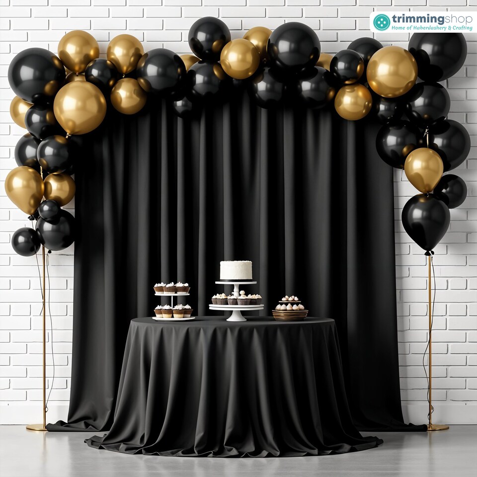 image 1 of Blackout Polyester Photography Backdrop for Studio Photo Shoot - 3x3m