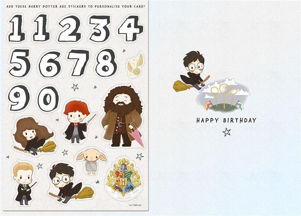 image 1 of Brightest Wizard Birthday Card with Age Stickers