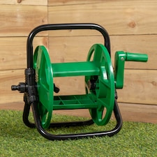 Portable Garden Hose Pipe Holder / Reel - Holds up to 30m Hose | Green | Green