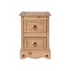 image 4 of Corona Premium 2 Drawer Petite Bedside Cabinet - Shaker-Style Nightstand with Dovetail Drawers | Brown | Antique Waxed Pine | One Size | 1