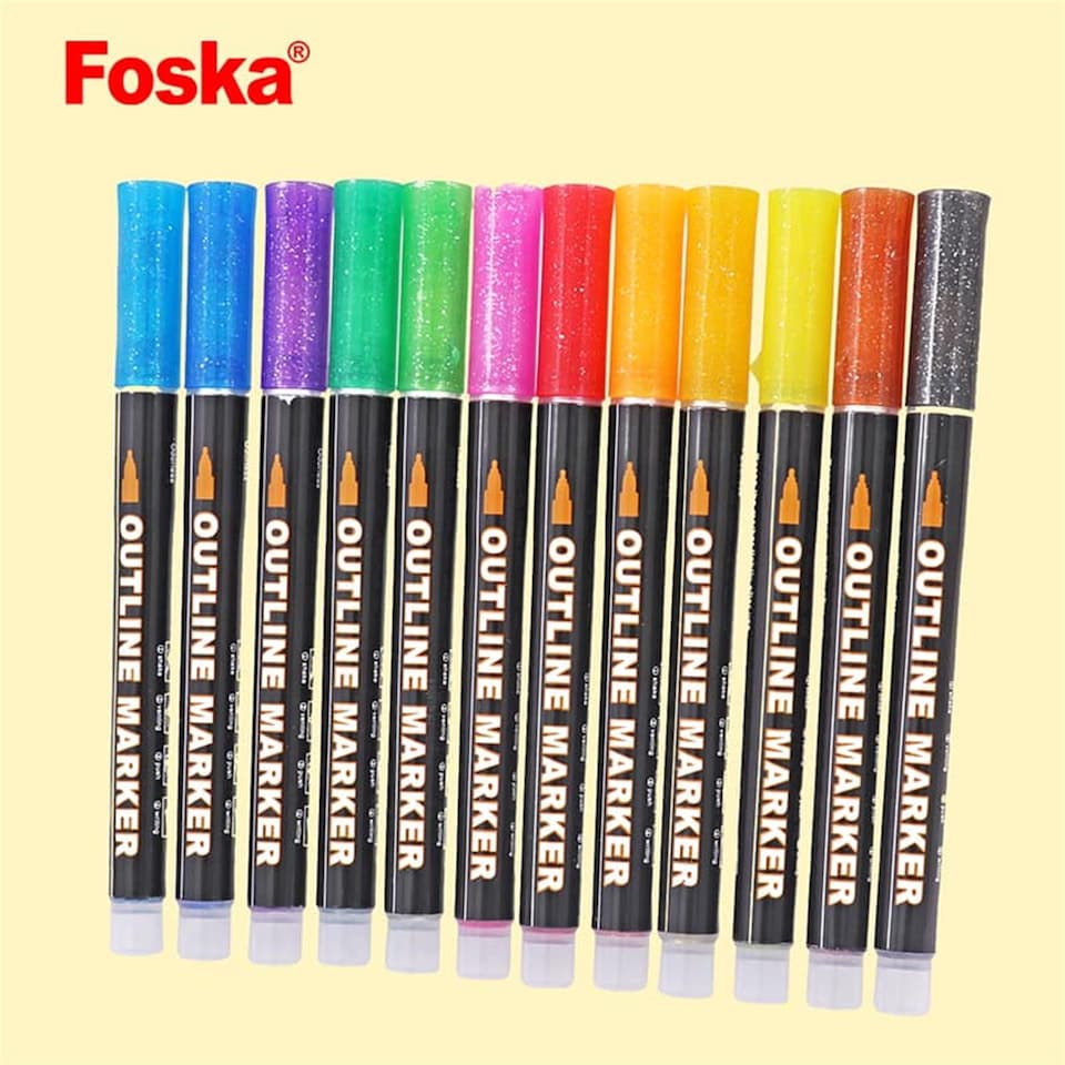 image 1 of Pack of 24 Colors Art Drawing Outline Fineliner Marker pens