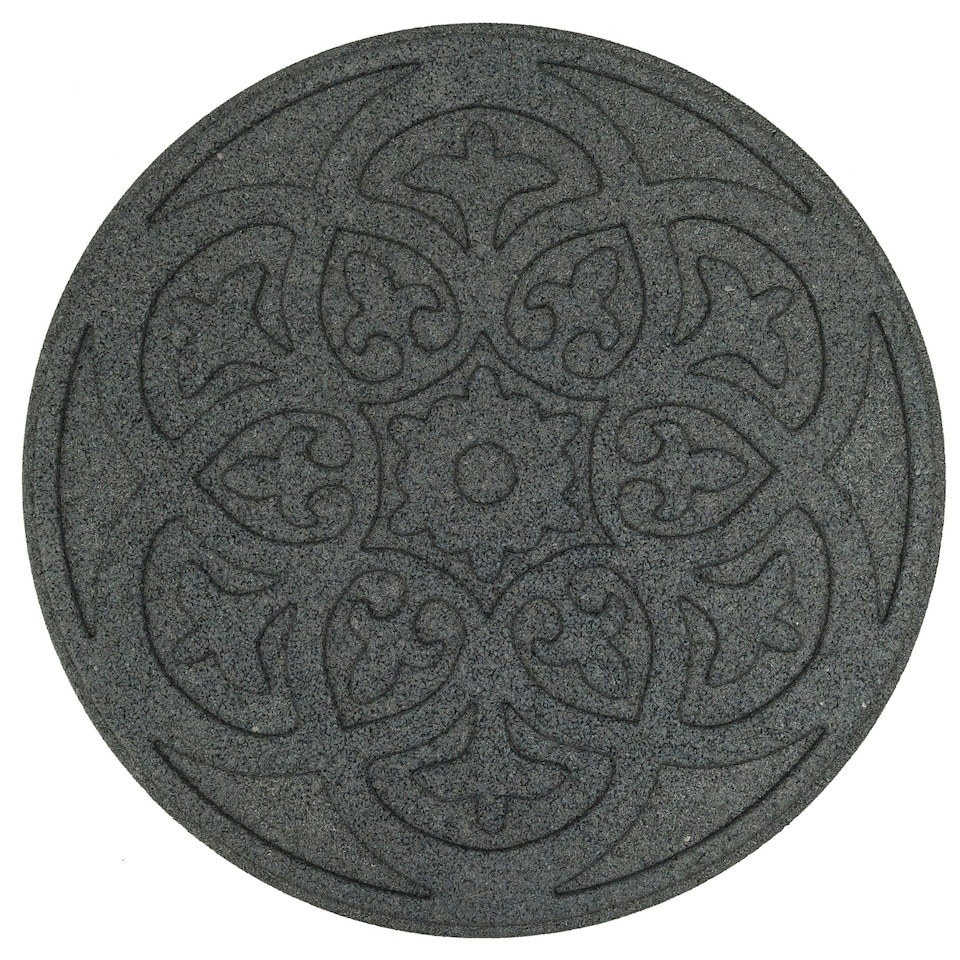 image 1 of Eco-Friendly Garden Stepping Stones - Scroll - Grey (Pack of 4)