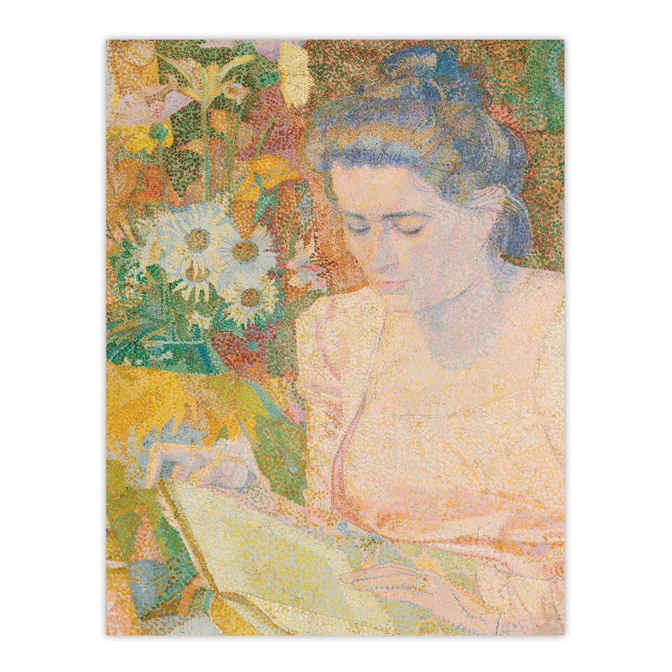 image 1 of Jan Toorop Framed Wall Art Print Mrs Marie Jeannette Floral Portrait Home Décor