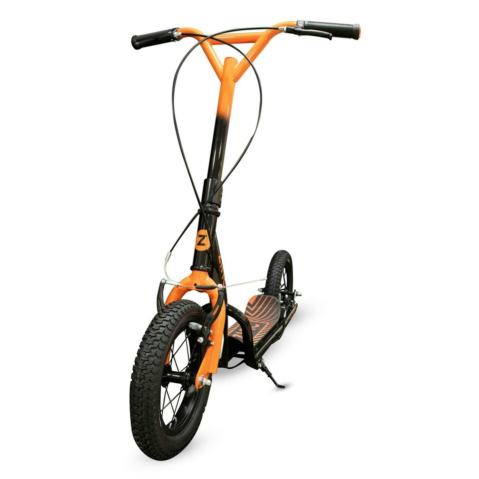 image 1 of Zinc Radikal BMX Scooter – Orange and Black Orange