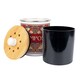image 2 of Strawberry Thief Compost Caddy - Metal 2L Red Decorative Kitchen Food Waste Bin