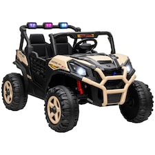 AIYAPLAY 2 Seater 24V Kids Electric Car w/ Remote Control, Khaki