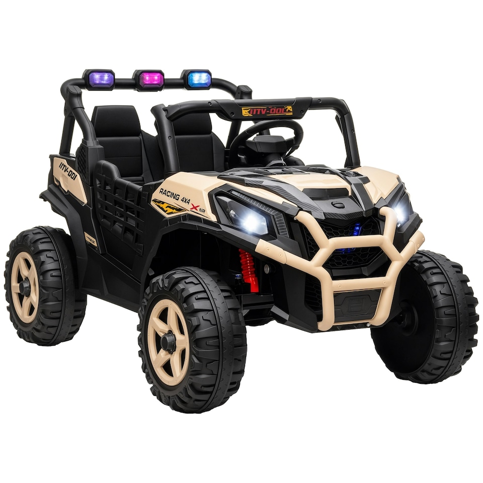 image 1 of AIYAPLAY 2 Seater 24V Kids Electric Car w/ Remote Control, Khaki