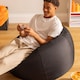image 8 of Adult Classic Beanbag Outdoor Waterproof Bean bags Ready Filled - Black | Black | Black | 1
