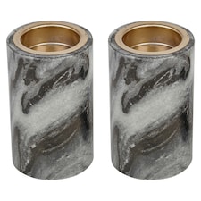 Natural Marble Stone Votive Tea Light Candle Holder Home Decor Centrepiece Gift | Multi | 2 Holder 10cm