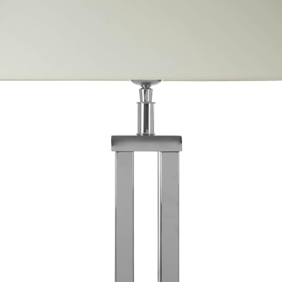 image 1 of Interiors by Premier Table Lamp with Dual Rod Base Silver