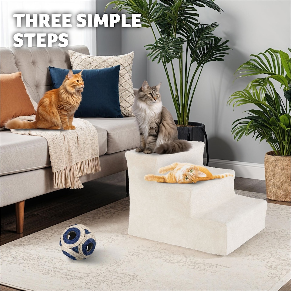 image 1 of Dog Steps Paw Path - staircase for dogs and cats | Cream | sand | 45 x 37 x 34,50 cm | 1