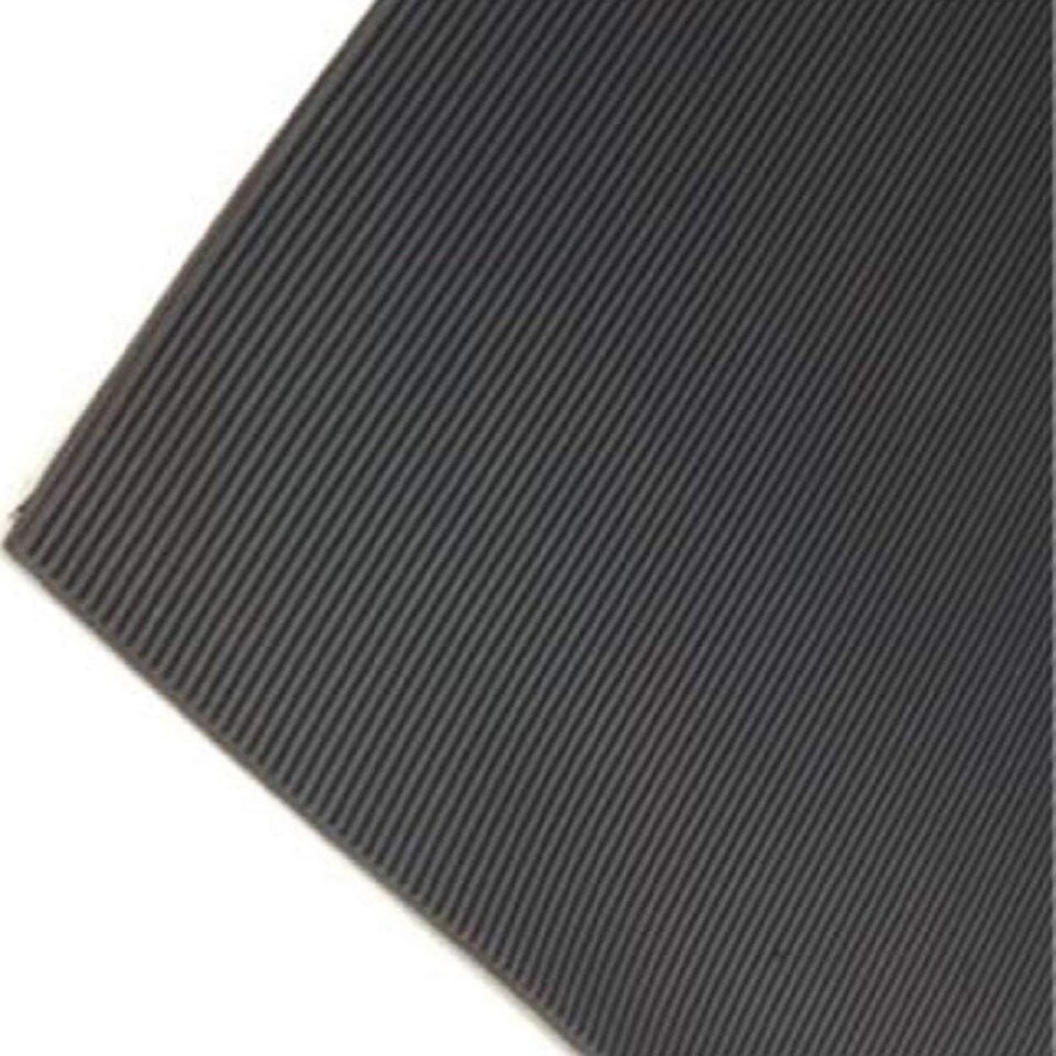 image 1 of Rubber Flooring Matting - 1m x 1m x 3mm - Fine Ribbed - Workshop Garage Shed Van Non-Slip
