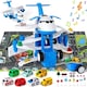 image 1 of Transport Cargo Airplane Car Toy Play Set – Transforming Airplane with Vehicles, Tracks & City Map – 3-in-1 Imaginative Play for Kids Ages 3+