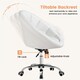 image 6 of Yaheetech Tufted Leisure Office Chair  Adjustable Height White