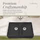 image 6 of Fireclay 2 Bowl Butler Kitchen Sink Full Weir Dark Grey 795x500mm | Grey | Soft Black | 500 x 795 x 220mm | 1