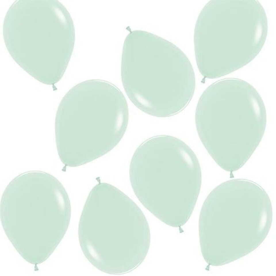 Pastel Matte Mint Green Sempertex Biodegradable Latex Balloons 13cm / 5 in - Pack of 50