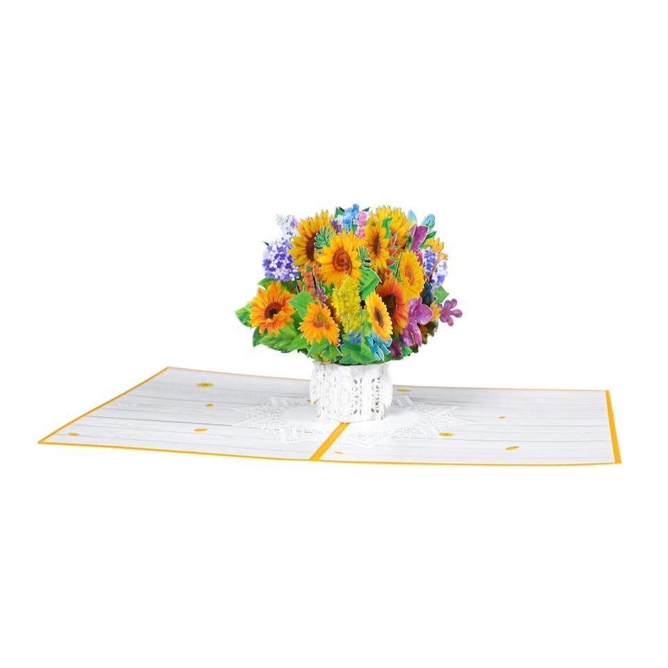 image 1 of Sunflower Joyful Blossoms Pop-Up Greeting Card