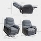 image 5 of HOMCOM Power Lift Recliner Chair for Elderly, Patchwork Design Oversized Electric Riser and Recliner Armchair for Living Room with Remote Control, USB Port and 2 Side Pockets, Dark Grey | Grey | Dark Grey
