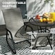 image 4 of Outsunny Garden Rocking Chairs with Armrests, High Back, Grey | Multi | One Size