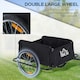 image 5 of Aosom Elite Two-Wheel Bicycle Large Cargo Wagon Trailer with Folding Storage