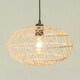 image 2 of ValueLights Caspian Large Easy Fit Rattan Lampshade Natural Wicker Effect Ceiling Shade - Bulb Included
