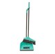 image 1 of JVL Long Handle Dustpan and Bristle Brush Set, Turquoise