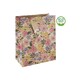 image 1 of Kraft Floral Large Gift Bag Brown