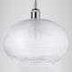 image 6 of Contemporary Clear Ribbed Spiral Glass Easy Fit Drum Shaped Pendant Light Shade | Clear