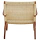 image 5 of Interiors by Premier Rattan Woven Reclined Wood Chair, Wooden Frame Rattan Patio Chair, Rattan Outdoor Chair for Garden