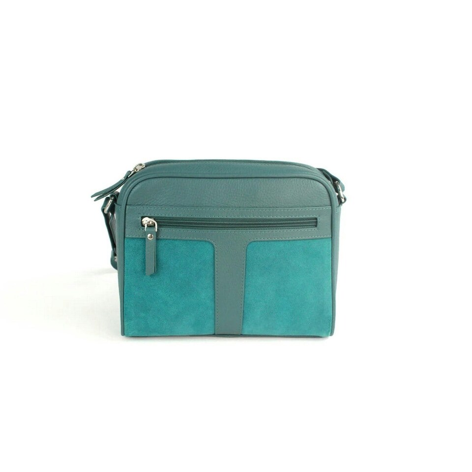 image 1 of Eastern Counties Leather Womens/Ladies Margot Suede Handbag - Aqua Blue - One Size | Blue