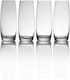 image 1 of Mikasa Champagne Flute Set Clear Stemless Crystal 266ml Set of 4