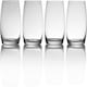 image 1 of Mikasa Champagne Flute Set Clear Stemless Crystal 266ml Set of 4