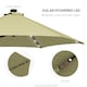 image 4 of Outsunny 3(m) Cantilever Garden Parasol Umbrella with Solar LED, Beige