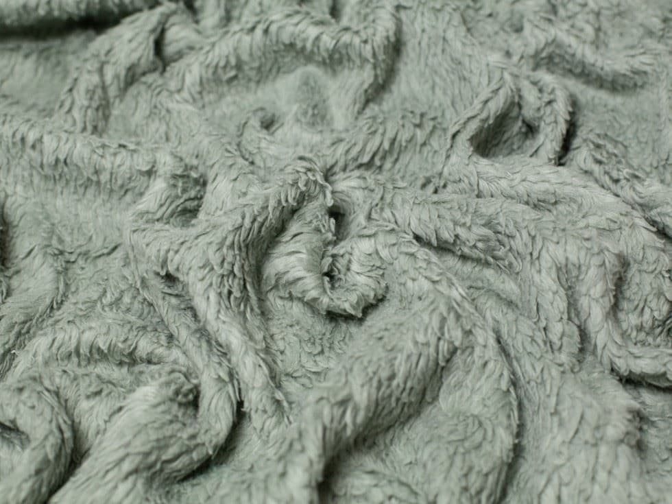 Minerva Core Range Green Cotton Sherpa Fleece Fur Fabric for Dressmaking, Toy Making, 150cm / 59" Wide - per metre